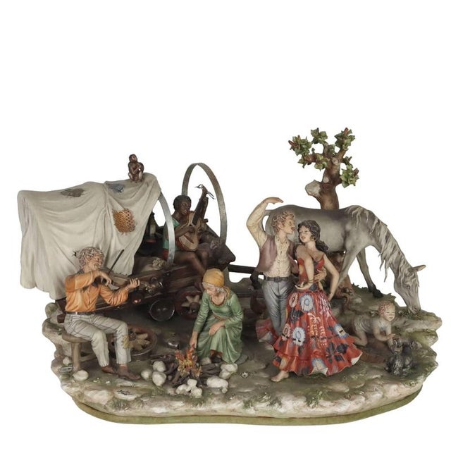 Sandro Maggioni Capodimonte Ceramic Sculptural Group For Sale - Image 14 of 14