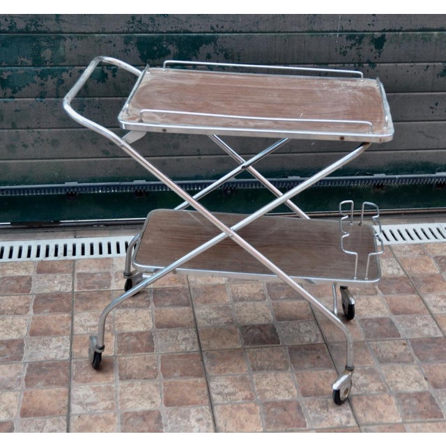 Folding Drinks Cart, 1970s, in Good conditions. Designed 1970 to 1979