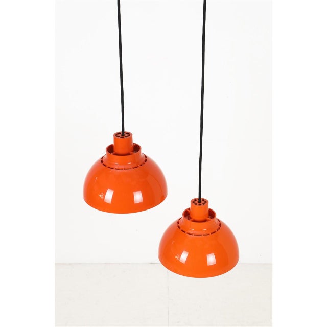 Danish Space Age Pendant Lamps by K. Kewo for Nordisk Solar, 1970s, Set of 2 For Sale - Image 4 of 18