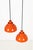 Danish Space Age Pendant Lamps by K. Kewo for Nordisk Solar, 1970s, Set of 2 For Sale - Image 4 of 18