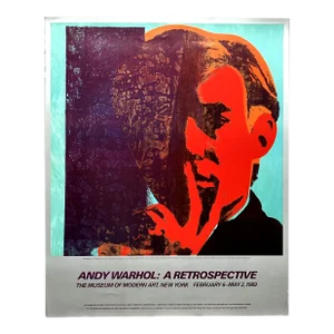 Andy Warhol Self-Portrait Original 1989 Retrospective the Museum of Modern Art Exhibition Poster