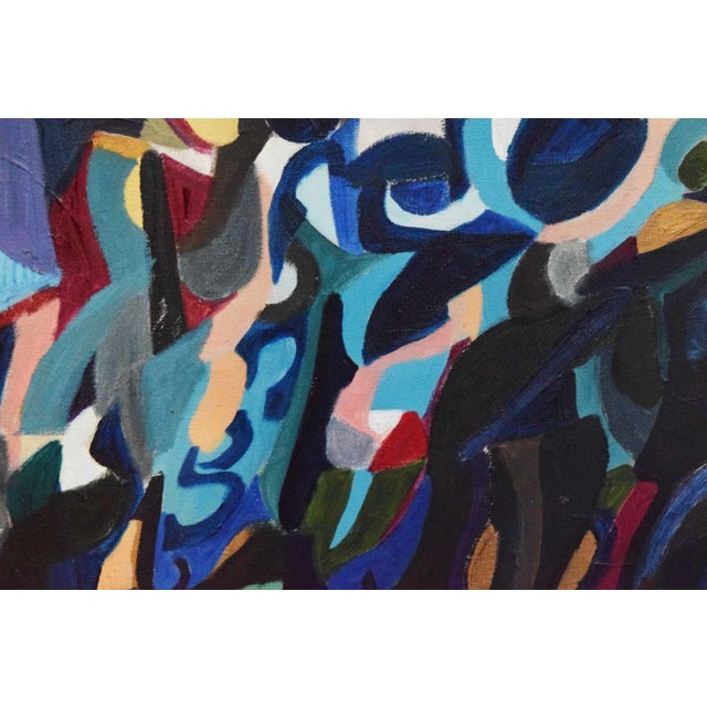 Large Mid Century Abstract Oil on Canvas Signed and Dated, 1971 For Sale - Image 11 of 14