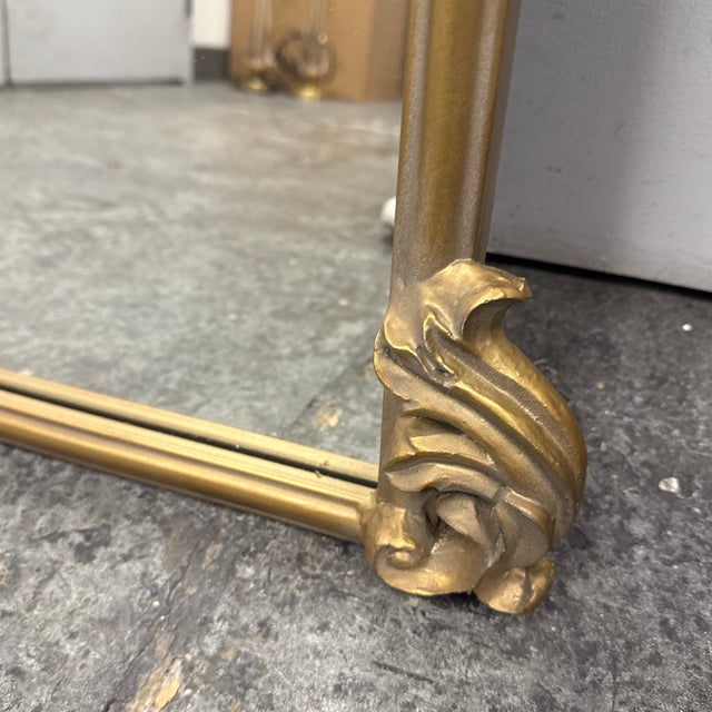 Rococo Revival Gilt Framed Wall Mirror, Vintage For Sale - Image 4 of 12