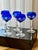 Cobalt Blue Massenet Crystal Hock Glasses by Saint-Louis, 1920, Set of 5 For Sale - Image 15 of 15