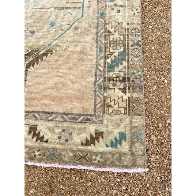 1960s Vintage Persian, Geometric Pattern, Earthy Color Runner Rug For Sale - Image 4 of 7