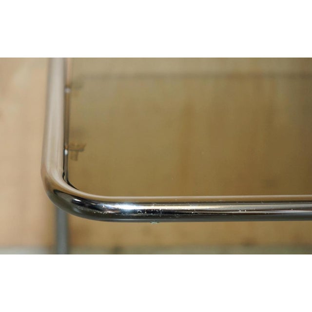 Mid-Century Modern Milo Baughman Chrome & Smoked Glass Nest of Tables by Milo Baughman, Set of 3 For Sale - Image 5 of 18