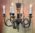 Mid 20th Century Neoclassic Arrow Italian Hand Carved Black Gold Painted Wood 6 Light Chandelier For Sale - Image 10 of 12