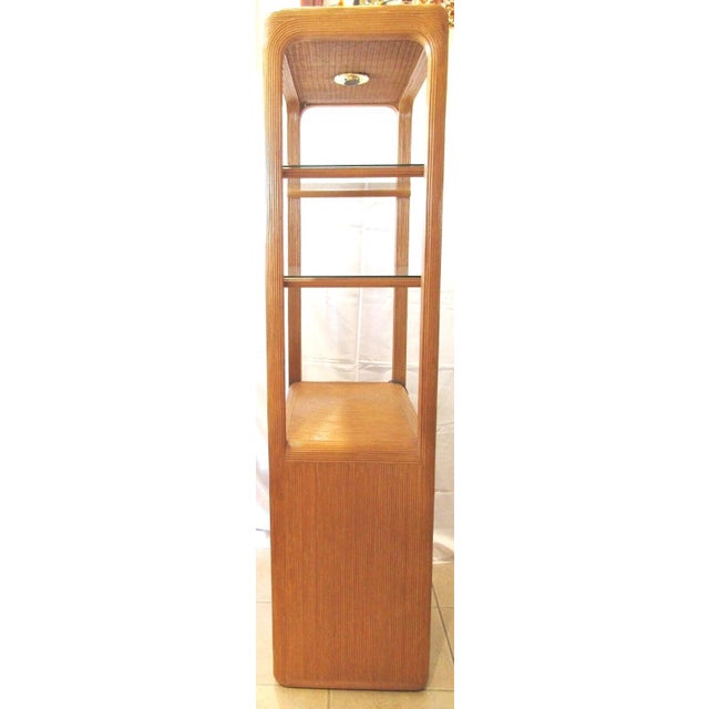 1970s Matched Pair of Pencil Reed Etageres in the Style of Gabriella Crespi For Sale - Image 10 of 13