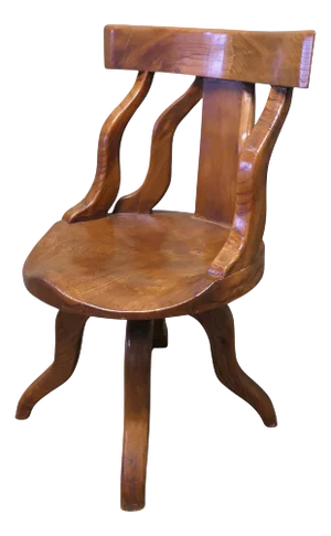 Vintage Swivelling Elm Office Chair, 1960