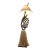 Vintage Chi Wara Inspired Life Sized Hand Carved Floor Lamp For Sale