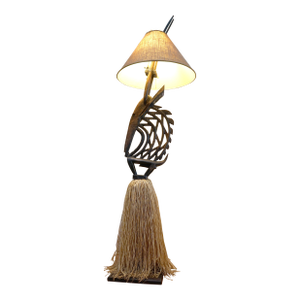 Vintage Chi Wara Inspired Life Sized Hand Carved Floor Lamp