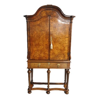 Walnut Cabinet on Stand For Sale