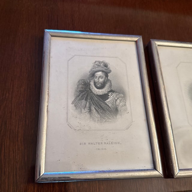 Set of 4 18th century engravings depicting noblemen. Sir Walter Raleigh 1618, William Cavendish (Riley pinx) first Duke of...