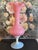 Superb pink opaline vase. Rare in this size !