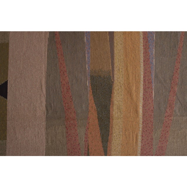Rug & Kilim Vintage Van Campen Style Needlepoint in Polychromatic Patterns by Rug & Kilim For Sale - Image 4 of 8