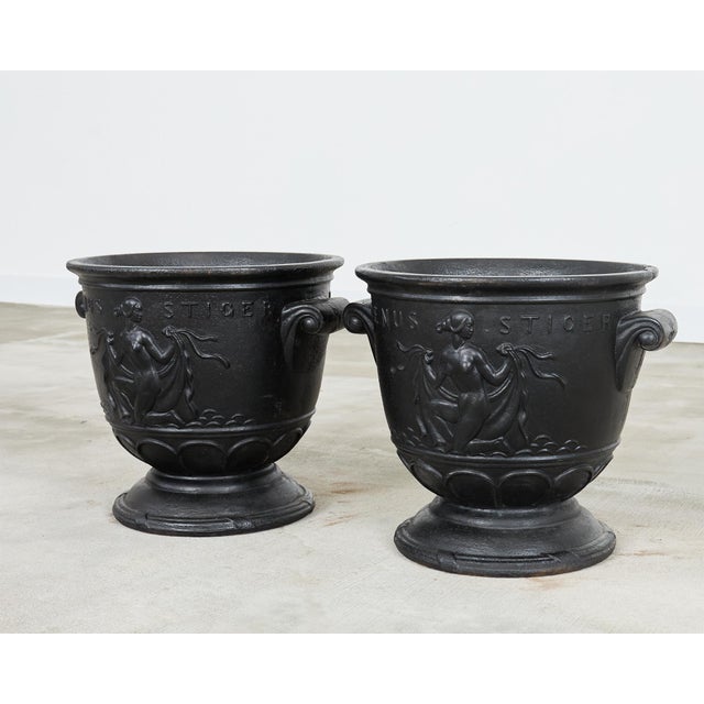 Pair of Swedish Venus Rising Urn Planters by Ivar Johnsson For Sale In Sacramento - Image 6 of 12