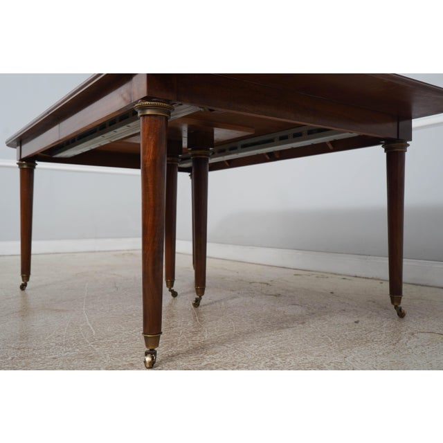 Councill Craftsmen Mahogany Inlaid French Directorie Dining Table For Sale - Image 15 of 18
