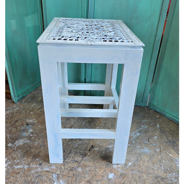 Wood Late 19th Century Victorian Cast Iron Floor Grate End Table For Sale - Image 7 of 12