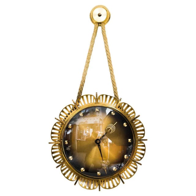 Black German Atlanta Wall Clock, 1960s For Sale - Image 8 of 8