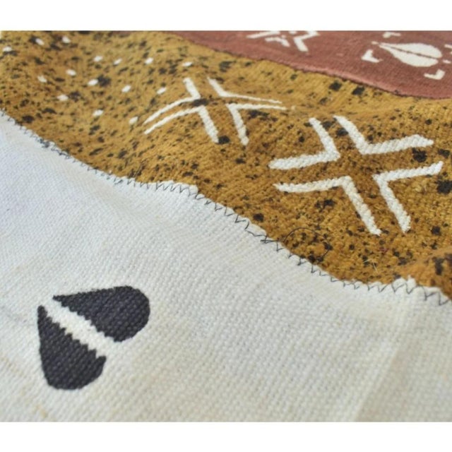 African Early 20th Century Mudcloth Multi Colored Textile Mali 62x45 Inch For Sale - Image 3 of 10