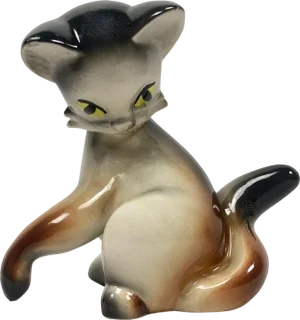 Bohemian Jichokera Bechyně Cat Figure, lata 60.