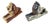 Handcrafted and Sculpted Ofllions in Vicenza Stone, 19th Century, Set of 2 For Sale
