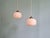 Art Deco Pendant Lights in Pink Marbled Opaline Glass, 1930s, Set of 2 For Sale - Image 9 of 15