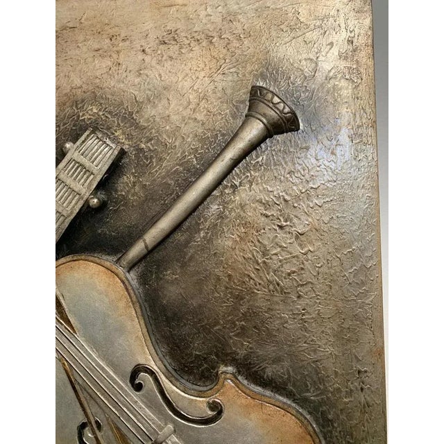 Metal Carved Resin Attra Wall Art on Wood by Lam Lee For Sale - Image 7 of 11