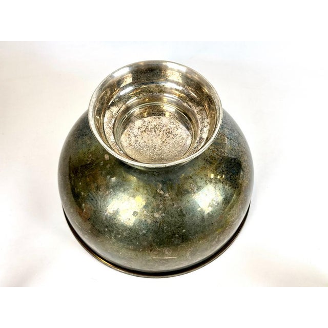 Metal Large French Silver Plated Champagne Cooler Bowl, 1900s For Sale - Image 7 of 12