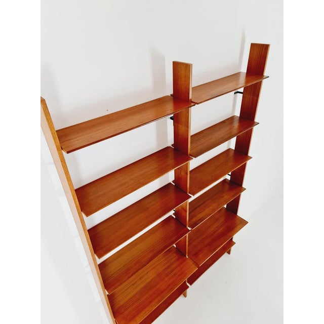 Vintage German Teak Bookshelf, 1960s For Sale - Image 10 of 11