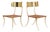 Pair of Brass Leather Strap Klismos Chairs by Sylvan S. F. For Sale