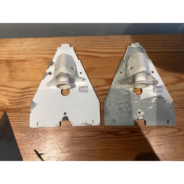 Glass Vintage Garden Wall Lamps from Massive, 1980s, Set of 2 For Sale - Image 7 of 10