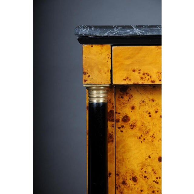 Classic Maple Root Bedside Table in Biedermeier Style For Sale - Image 4 of 16