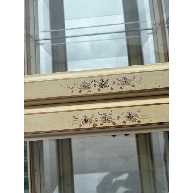 Cream Mid 20th Century Jasper Cabinet Co. Cream China Cabinet For Sale - Image 8 of 17