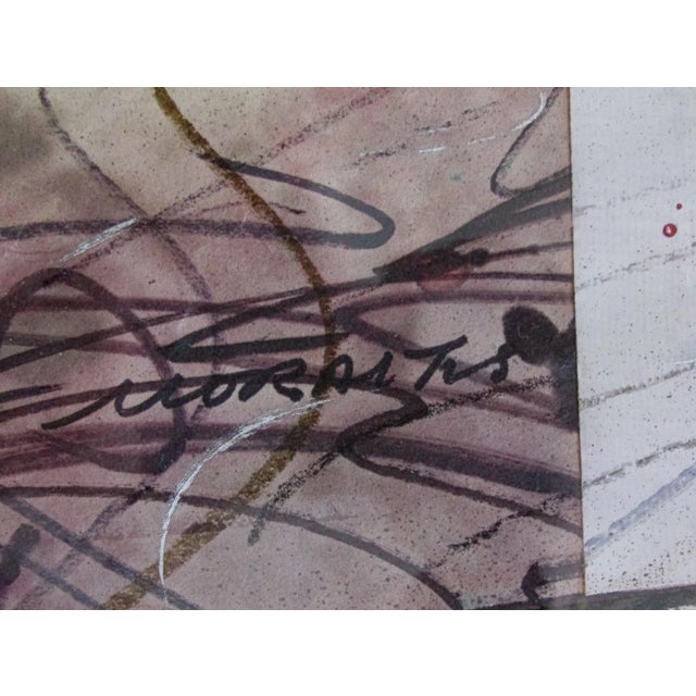 Abstract Expressionism 1960s John Moraitis Abstract Expressionist Painting of Faces For Sale - Image 3 of 6