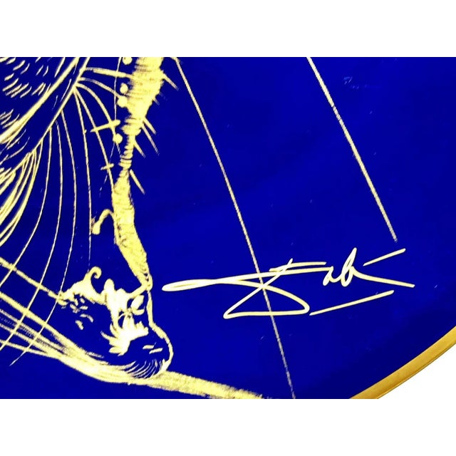 Venus - Limoges Porcelain Blue and Gold 1967 For Sale - Image 3 of 10