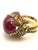 Bochic “Orient” Natural Multi Sapphire & Ruby Ring Set 18K Gold & Silver For Sale - Image 11 of 12