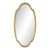 Mid Century Shield Shape Large 22x44 Oval Gold Gilt Leaf Wall Mirror MINT For Sale