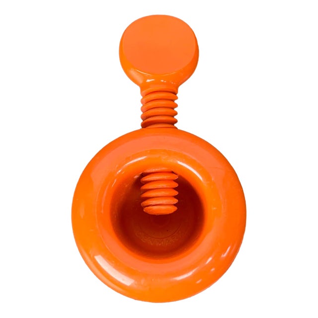 Mid-Century Modern Space Age Danish Orange Plastic Nutcracker from Dana Plast, 1960s For Sale