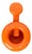 Mid-Century Modern Space Age Danish Orange Plastic Nutcracker from Dana Plast, 1960s For Sale