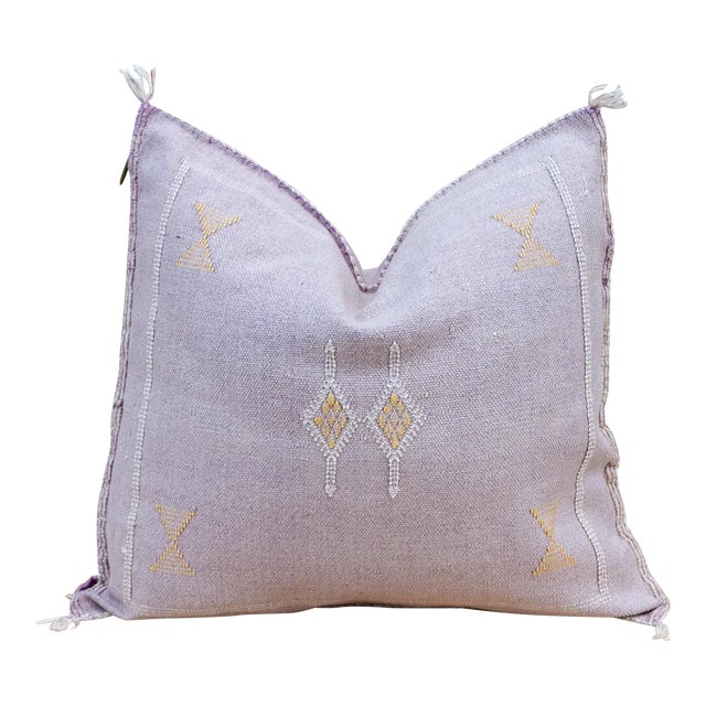 Rimi Moroccan Silk Rug Pillow For Sale