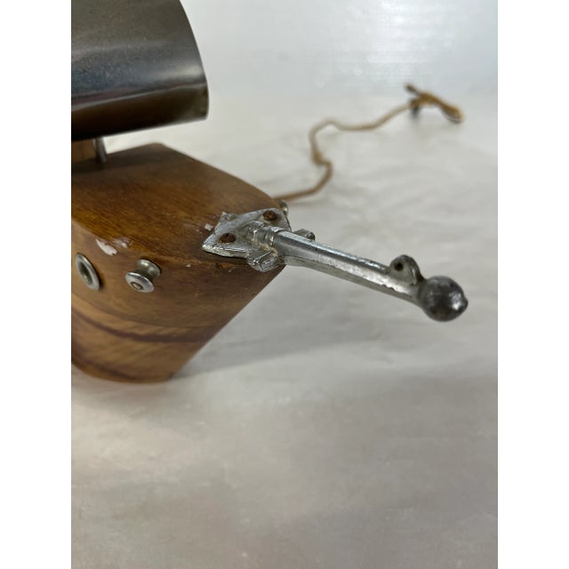 Brown Wood and Metal Sailing Ship Clock For Sale - Image 8 of 12