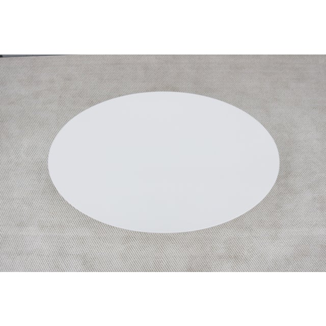 Mid-Century Modern Eero Saarinen Style 42" Oval White Tulip Coffee Table For Sale - Image 15 of 18