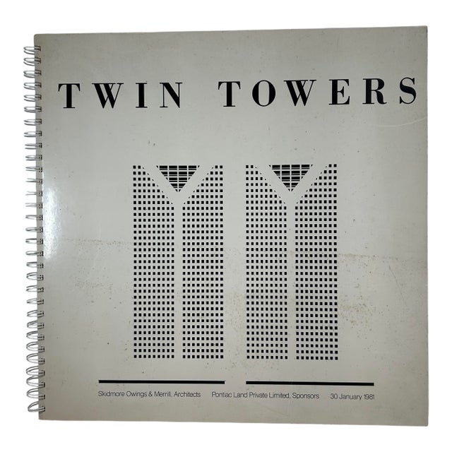 1980s Illustrated Elephant Folio, Skidmore Owings & Merrill, Architects Master Plan Proposal - "Twin Towers", Singapore - 1 Book For Sale
