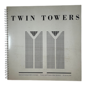 1980s Illustrated Elephant Folio, Skidmore Owings & Merrill, Architects Master Plan Proposal - "Twin Towers", Singapore - 1 Book
