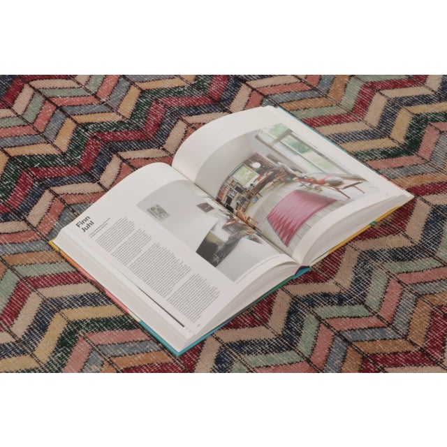 Vintage Turkish Rug With Distressed Chevron Pattern in Multicolor - Rug & Kilim For Sale In New York - Image 6 of 10