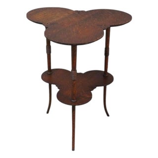 Horner School Oak Cloverleaf Side Table C1910 For Sale