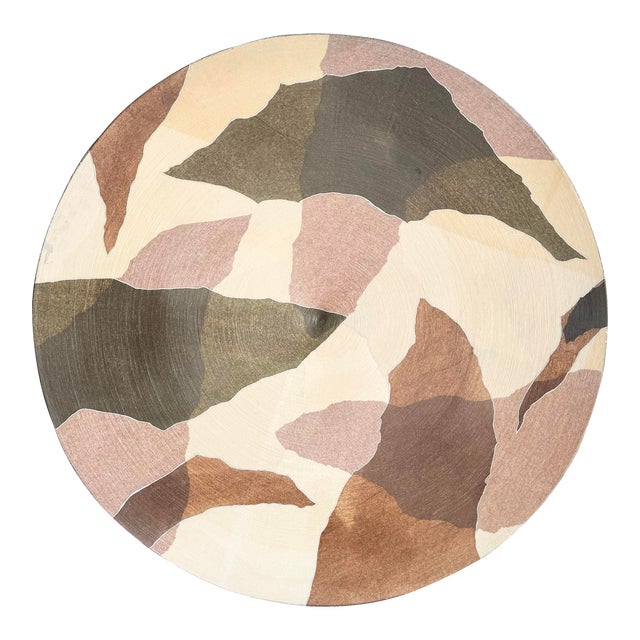 Large Decorative Brown and Tan Cardboard Plate For Sale