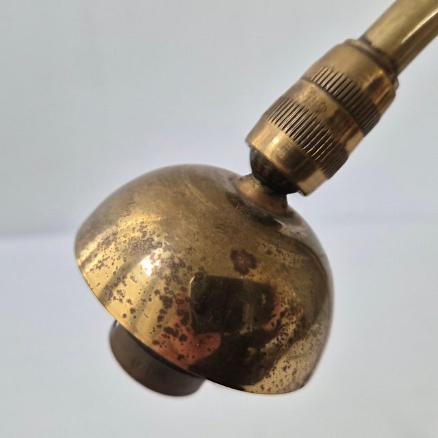 Vintage Adjustable Table Lamp in Brass and Steel, 1950s For Sale - Image 11 of 15