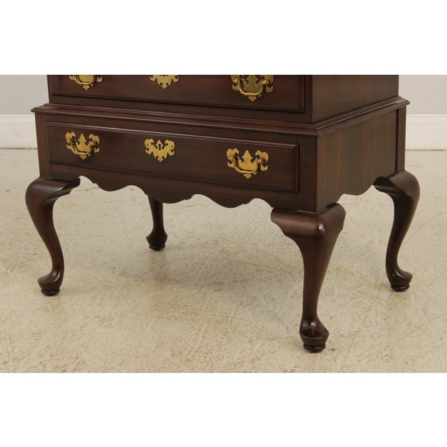 Ethan Allen Cherry Georgian Court 2 Piece Secretary Desk For Sale - Image 14 of 18